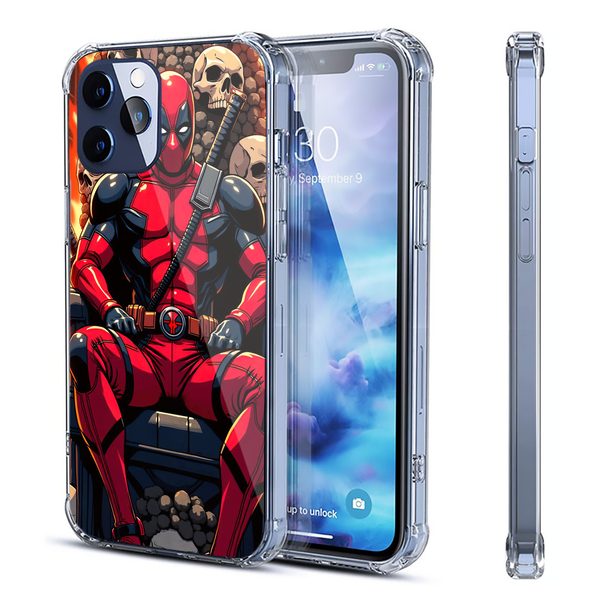 （画像用） Deadpool デッドプール 【iPhone 12シリーズ対応】透明スマホケース（クリアソフトケース）